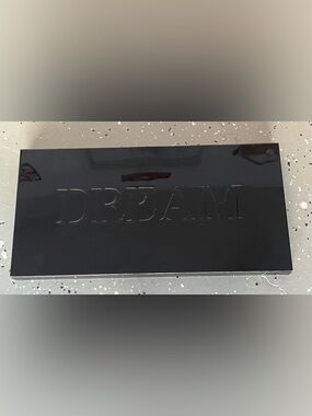 Wall decor black canvas DREAM home accent